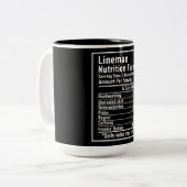 Tasse 2 Couleurs Funny Lineman - Faits nutritionnels (Devant gauche)