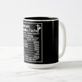 Tasse 2 Couleurs Funny Lineman - Faits nutritionnels (Devant droit)