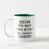 Tasse 2 Couleurs Funny Man Myth Cornhole Legend (Gauche)
