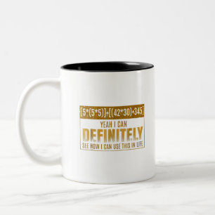 Tasse 2 Couleurs Funny Math Equation T-Shirt I Hate Math Puns Stude