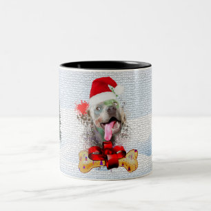 Tasse 2 Couleurs Funny mignon Weimaraner Chien Noël