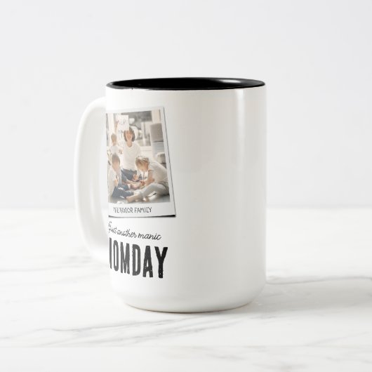 Tasse 2 Couleurs Funny Mom 2 Cadeau photo (Devant gauche)