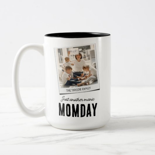 Tasse 2 Couleurs Funny Mom 2 Cadeau photo (Gauche)
