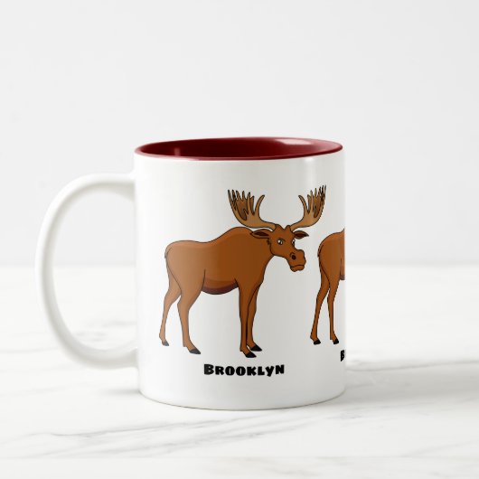 Tasse 2 Couleurs Funny moose (Gauche)