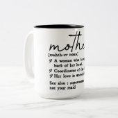 Tasse 2 Couleurs Funny Mother Definition (Devant gauche)