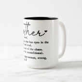Tasse 2 Couleurs Funny Mother Definition (Devant droit)