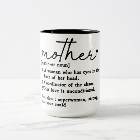 Tasse 2 Couleurs Funny Mother Definition (Centre)