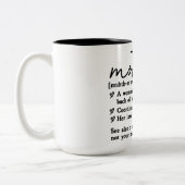 Tasse 2 Couleurs Funny Mother Definition (Gauche)