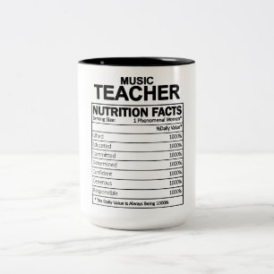 Tasse 2 Couleurs Funny Music Enseignant La valeur nutritive
