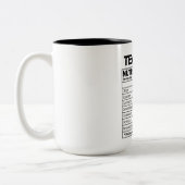 Tasse 2 Couleurs Funny Music Enseignant La valeur nutritive (Gauche)