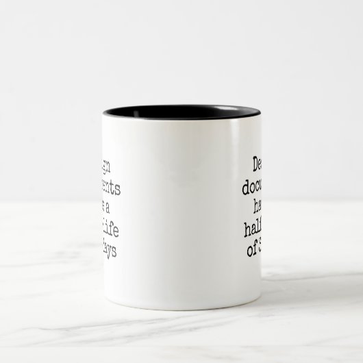 Tasse 2 Couleurs Funny Nerdy Design Document Office (Centre)