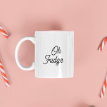 Tasse 2 Couleurs Funny Oh Fudge Noël matin Stocking Stuffer<br><div class="desc">Épicez vos matins avec notre hilarante typographie moderne minimaliste 'Oh Fudge' Mug! ☕ Ajoutez votre torsion personnalisée pour des lunettes supplémentaires. Une farce à ne pas manquer ! 🎅 #OhFudgeMug #ChristmasLaughs</div>