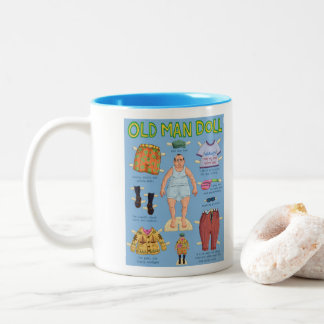 Tasse 2 Couleurs FUNNY Over the Hill - Old MAN Paper Doll.