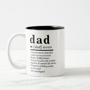 Tasse 2 Couleurs Funny Papa Définition Personnalisée