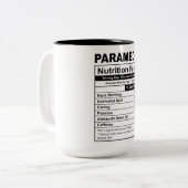 Tasse 2 Couleurs Funny Paramedic Nutrition faits (Devant gauche)