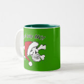 Tasse 2 Couleurs Funny Père Noël Skull (Devant gauche)