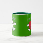 Tasse 2 Couleurs Funny Père Noël Skull (Centre)