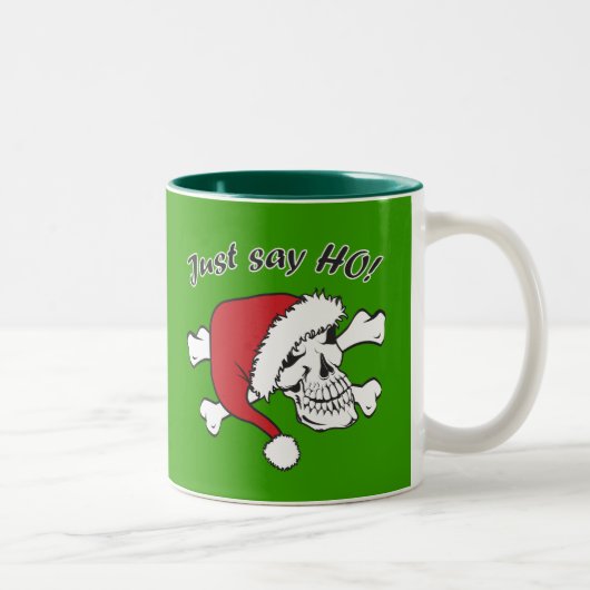 Tasse 2 Couleurs Funny Père Noël Skull (Droit)