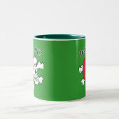 Tasse 2 Couleurs Funny Père Noël Skull (Centre)