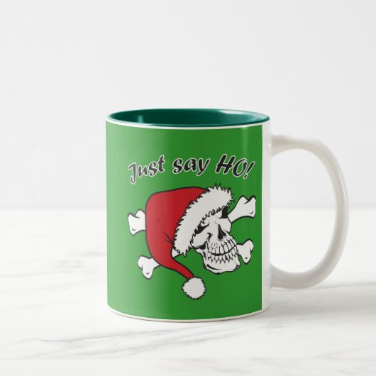 Tasse 2 Couleurs Funny Père Noël Skull (Droit)