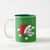 Tasse 2 Couleurs Funny Père Noël Skull (Gauche)