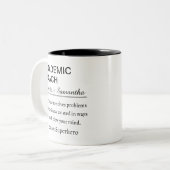 Tasse 2 Couleurs Funny Personalized Academic Coach Definition (Devant gauche)