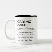 Tasse 2 Couleurs Funny Personalized Academic Coach Definition (Gauche)
