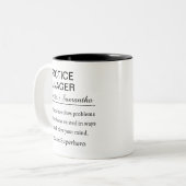 Tasse 2 Couleurs Funny Personalized Practice Manager Definition (Devant gauche)