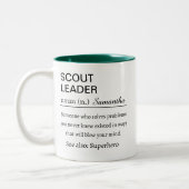 Tasse 2 Couleurs Funny Personalized Scout Leader Definition (Gauche)