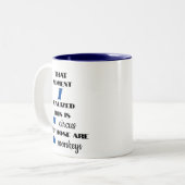 Tasse 2 Couleurs Funny Personnalisé C'est Mon cirque Mes singes (Devant gauche)