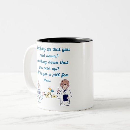 Tasse 2 Couleurs Funny Pharmacist  (Devant gauche)
