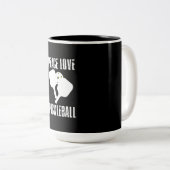 Tasse 2 Couleurs Funny Pickleball (Devant droit)