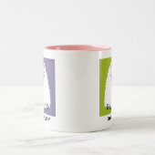 Tasse 2 Couleurs Funny Poméranien Feint Fluffy Pom-tastic Custom (Centre)