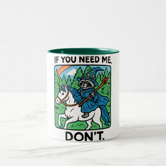 Tasse 2 Couleurs Funny Raccoon Wizard Trash Panda Coffee Hilarious  (Centre)
