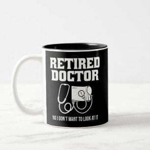Tasse 2 Couleurs Funny Retraité Docteur Stethoscope Retraite
