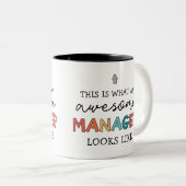 Tasse 2 Couleurs Funny Retro Awesome Manager (Devant droit)
