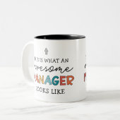Tasse 2 Couleurs Funny Retro Awesome Manager (Devant gauche)