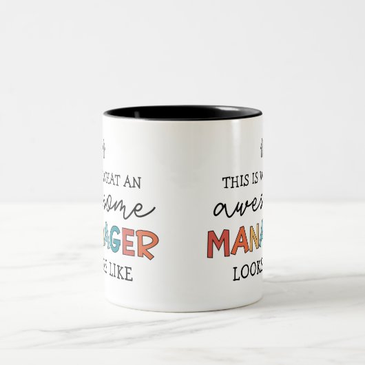 Tasse 2 Couleurs Funny Retro Awesome Manager (Centre)