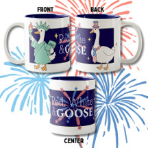 Funny Rouge, blanc et oie 4 juillet Café