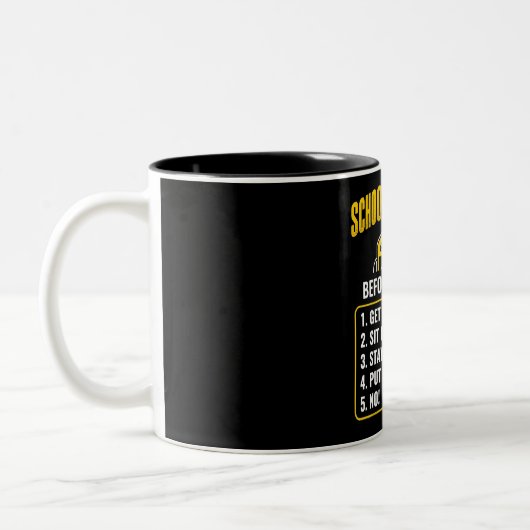 Tasse 2 Couleurs Funny School Bus Driver (Gauche)