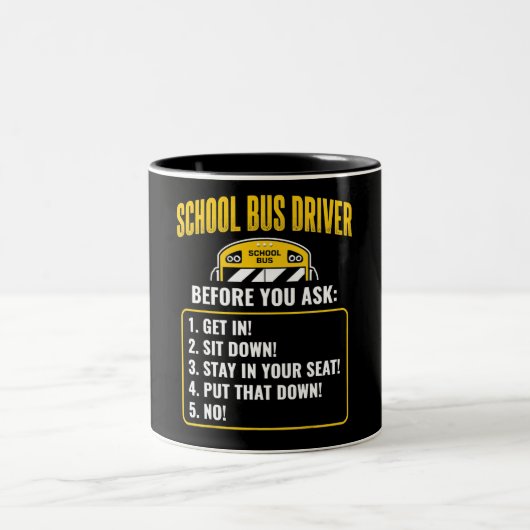 Tasse 2 Couleurs Funny School Bus Driver (Centre)