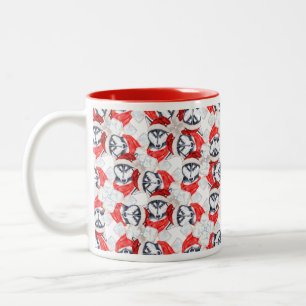 Tasse 2 Couleurs Funny Sibérien Husky Motif de Noël