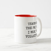 Tasse 2 Couleurs Funny Volleyball (Devant droit)