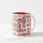 Tasse 2 Couleurs Funny Wire Fox Terrier Motif de Noël (Devant droit)
