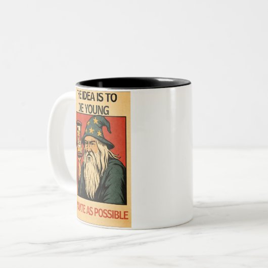 Tasse 2 Couleurs Funny Wizard Quote (Devant gauche)