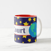 Tasse 2 Couleurs Fusée spatiale - Musique personnalisée (Devant droit)