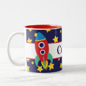 Tasse 2 Couleurs Fusée spatiale - Musique personnalisée (Gauche)
