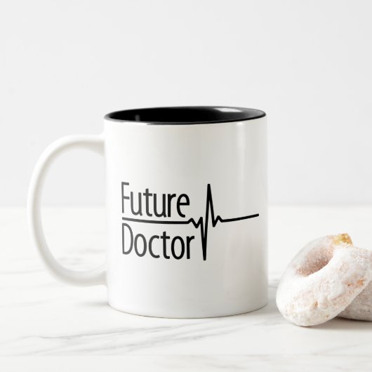 Tasse 2 Couleurs Futur docteur EKG (Avec donut)