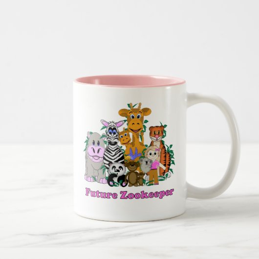 Tasse 2 Couleurs Futur gardienne de zoo (Droit)
