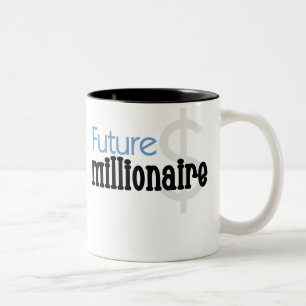 Tasse 2 Couleurs Futur millionnaire bleu